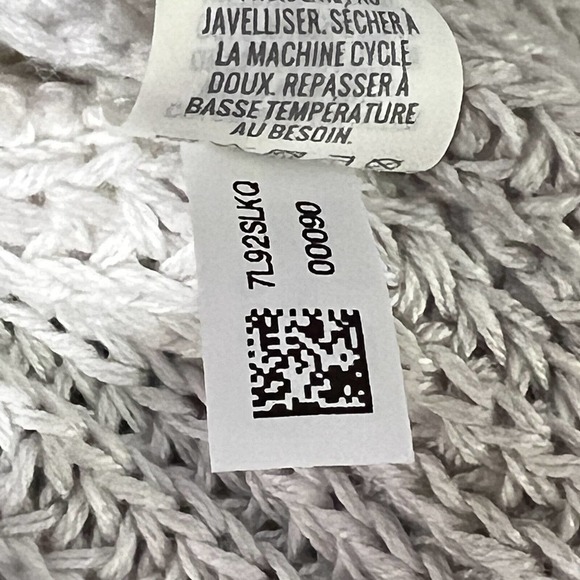 Aerie Oversized Chunky Slouchy Cloud White Gray Tie Dye Pullover Sweater XS - Picture 8 of 8